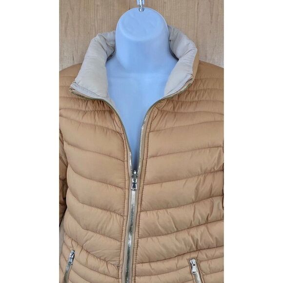Reversible Womens Puffer Coat L Snobbish Collection Beige Cream cottagecore boho - Picture 1 of 8